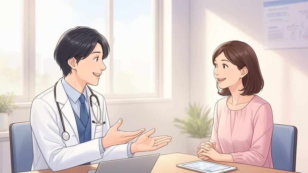 ザクリニックの医師による専門的なカウンセリングの様子